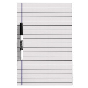 Lined Styled Note Paper Dry Erase Board