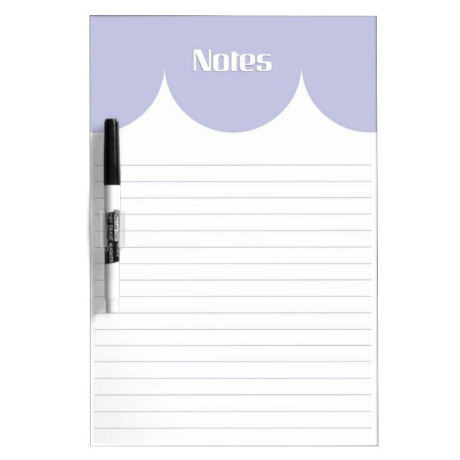Lined Styled Note Paper Dry Erase Board (Front)