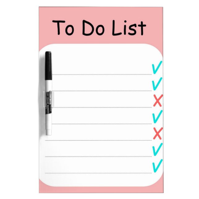 Lined Styled Note Paper Dry Erase Board (Front)