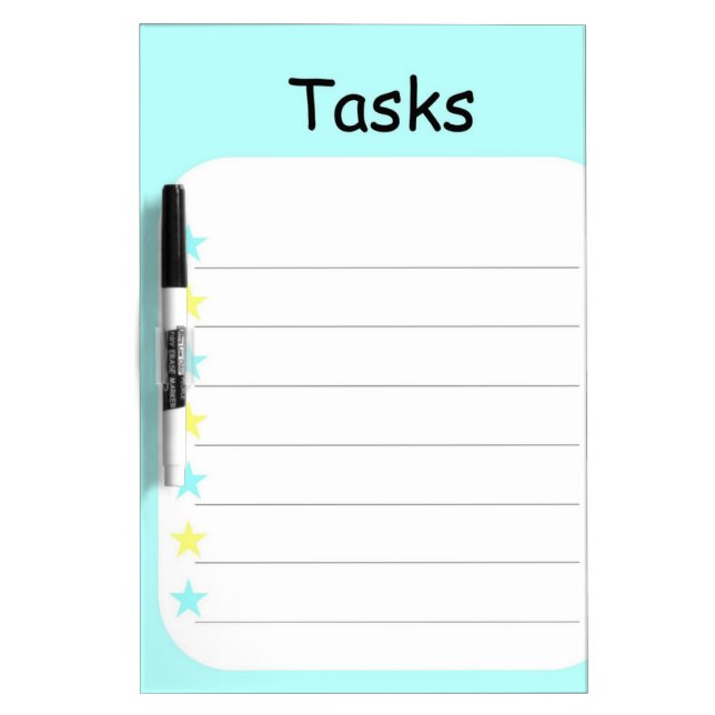 Lined Styled Note Paper Dry Erase Board (Front)