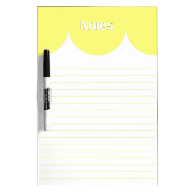 Lined Styled Note Paper Dry Erase Board (Front)