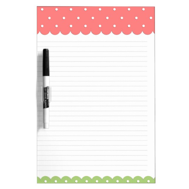 Lined Styled Note Paper Dry Erase Board (Front)