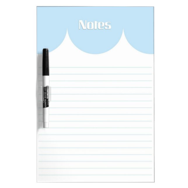 Lined Styled Note Paper Dry Erase Board (Front)