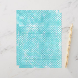 Lined Texture Look Teal Turquoise Scrapbook Paper