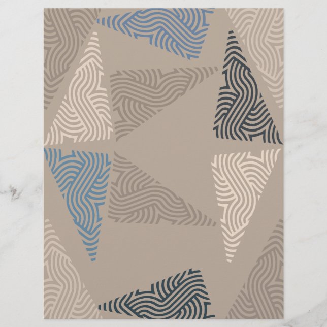 Lined Triangle Scrapbook Paper (Front)
