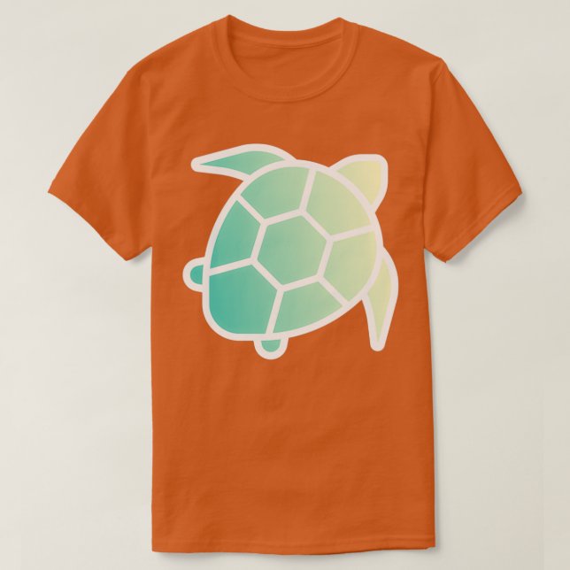 Lined Tropical Day Sea turtle T-Shirt (Design Front)