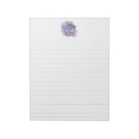 Lined Typewriter Personalized Custom Letterhead Notepad