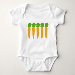 lined up carrots baby bodysuit