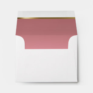 Lined with Rose Gold and Gold Bar Envelope