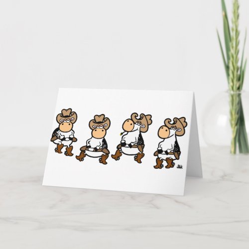 Linedancing Cows Card