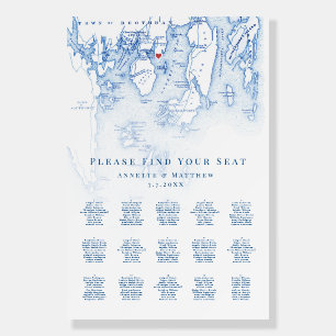 Linekin Bay Resort 15 Table Wedding Seating Chart Foam Board