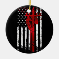 Lineman American Flag Electric Cable Lineman