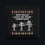 Lineman Christmas Our Balls Light Up Gift Box<br><div class="desc">Lineman Christmas Our Balls Light Up</div>
