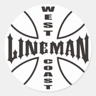 Lineman Classic Round Sticker