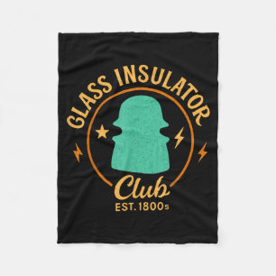 Lineman Collector Antique Insulator Gl Insulator C Fleece Blanket