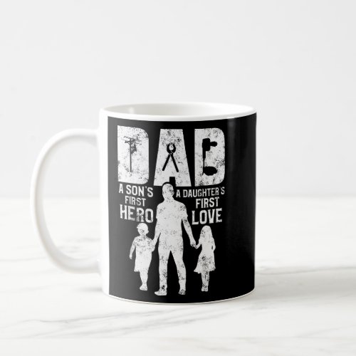 Lineman Dad A Daughters First Love A Sons First  Coffee Mug