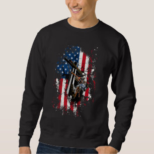 Lineman Distressed Us American Flag Patriotic 4th  Sweatshirt