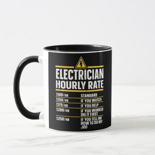 Lineman Electricion Electrician Hourly Rate  Mug