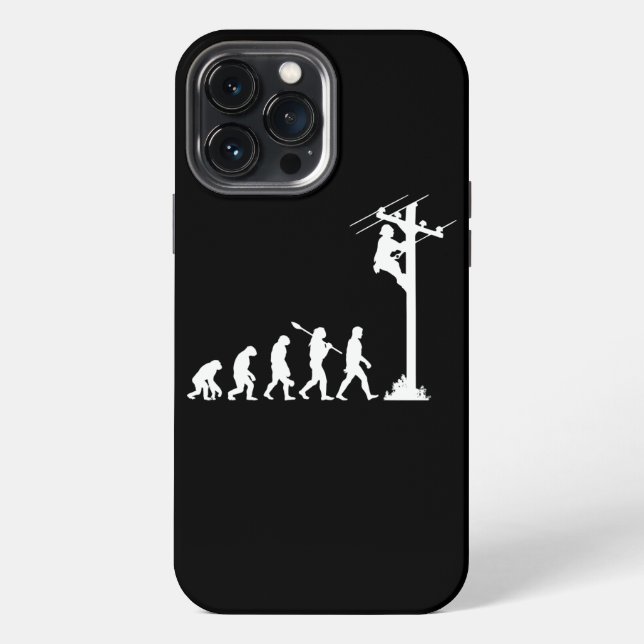 lineman evolution electrician lineman  iphone case (Back)