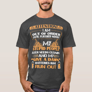 Lineman funny quotes attention T-Shirt