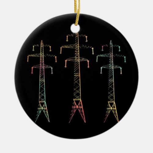 Lineman Gifts Men Women Colorful Style Ceramic Ornament