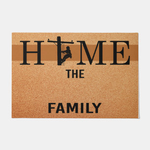 Lineman Home Doormat, Vintage Customized  Doormat