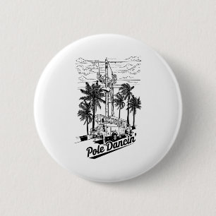 Lineman Le Dancin' Electrician Gift For Men Husban Button