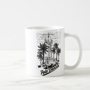Lineman Le Dancin' Electrician Gift For Men Husban Coffee Mug