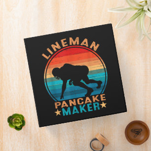 Lineman Pancake Maker - American Football 3 Ring Binder