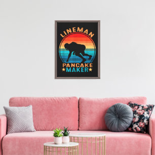 Lineman Pancake Maker - American Football Canvas Print