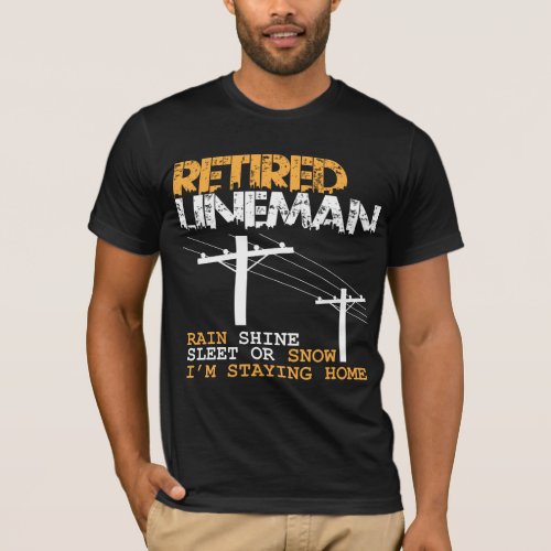 Lineman Retirement Funny Electrician Occupation T_Shirt