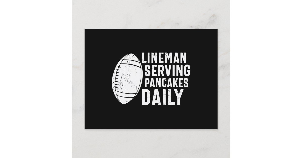 Lineman Serving Pancakes Daily Postcard Zazzle