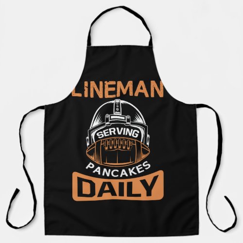 lineman_serving_pancakes_daily_tshirt_design apron