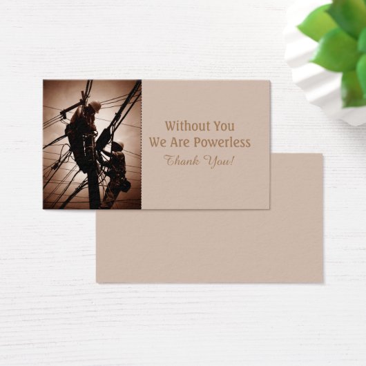 Lineman Thank You Card (Desk)