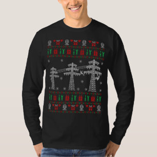 Lineman Ugly Christmas Sweater For Electrician