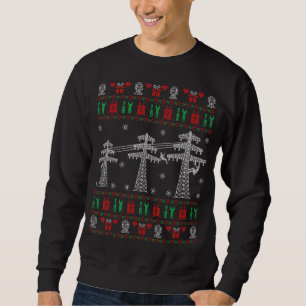 Lineman Ugly Christmas Sweater  For Electrician