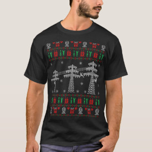 Lineman Ugly Christmas Sweater For Electrician