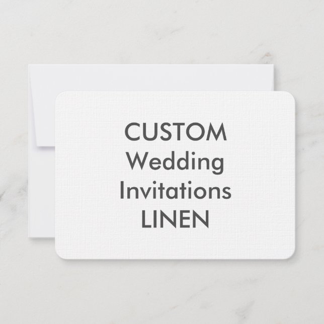 LINEN 100lb 5” x 3.5" Wedding Invitations (Front)