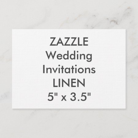 Linen 100lb 5” X 3.5" Wedding Invitations
