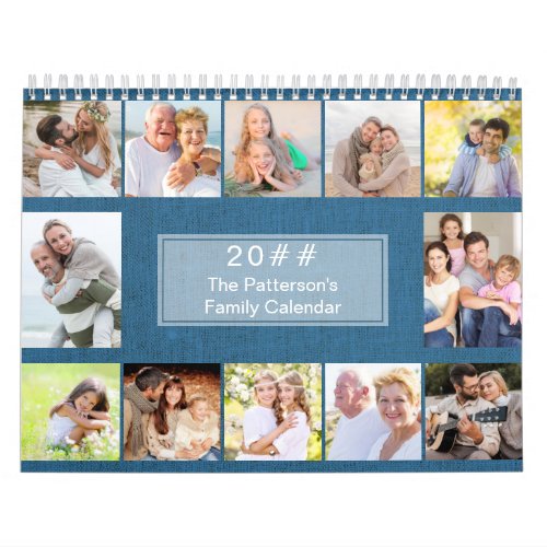 Linen 3 Photos per Month with Notes Section 2023 Calendar