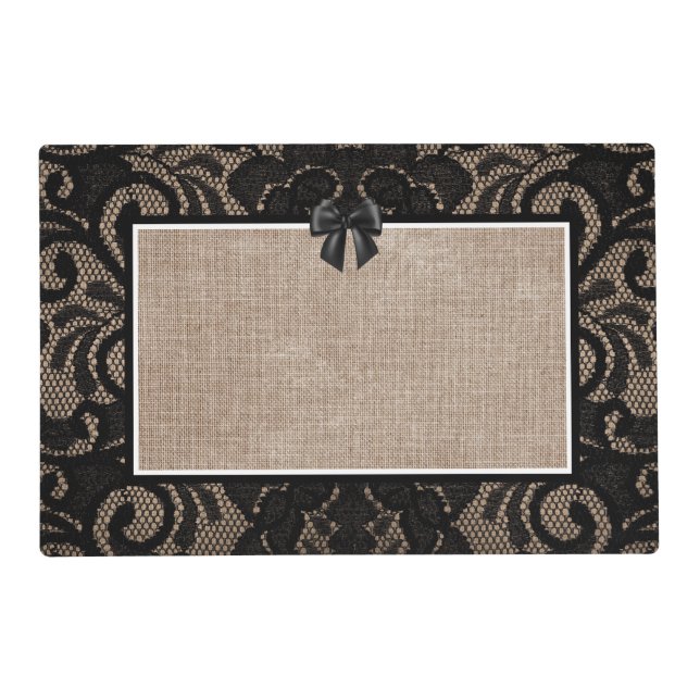 Linen and lace  place mat (Front)