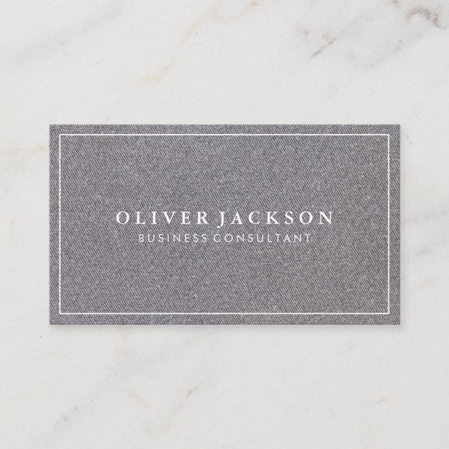 Linen Background Business Card (Front)