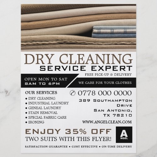 Linen Bedsheets Dry Cleaners Cleaning Service Flyer