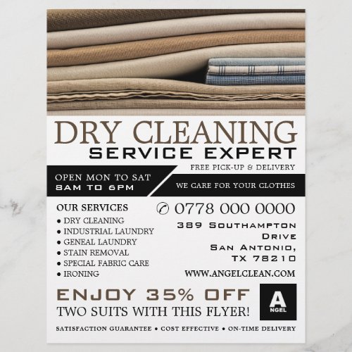 Linen Bedsheets Dry Cleaners Cleaning Service Flyer