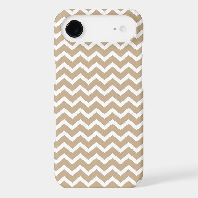Linen Beige Chevrons Pattern Case-Mate iPhone Case (Back)