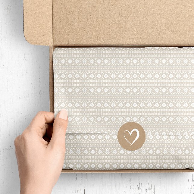 Linen Beige Fair Isle Christmas Sweater Pattern Tissue Paper (Creator Uploaded)