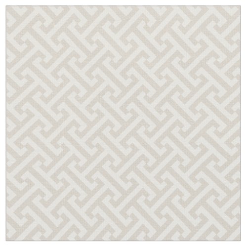 Linen Beige Greek Key Pattern Fabric