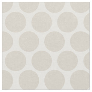 Linen Beige Mod Dots Fabric