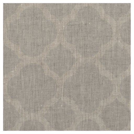 Linen Beige Modern Quatrefoil Large Scale Fabric