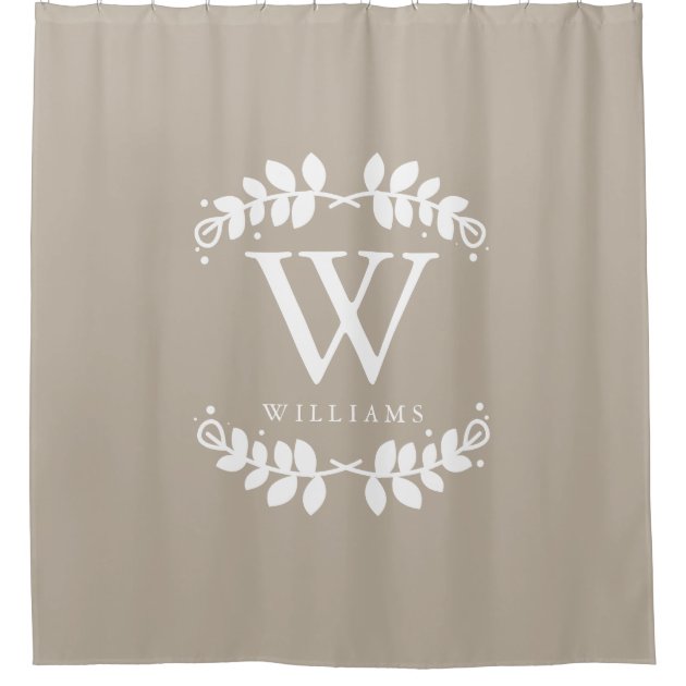 monogrammed shower curtain